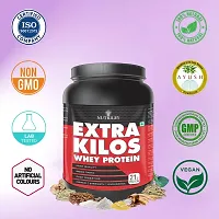 Nutriley Extra Kilos Premium, Whey Protein, Powder 1 Kg Weight Gainer, With Chocolate Flavour, For Mass Gain  Muscle Gain 1 KG Kesar Pista Badam Flavour-thumb2