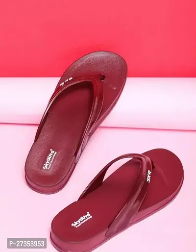 Elegant Maroon EVA Slippers For Women