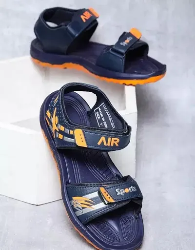 Stylish Blue PU Sandals For Boy