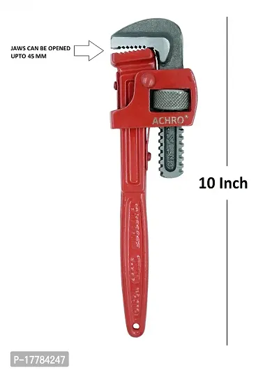 Kit Of 3 Tools Plumbing Kit (Contains 10 Inch Water Pump Plier, 10 Inch Pipe Wrench, 8 Inch Adjustable wrench) Multipurpose Tool Kit Set for All Jobs, Open End, Flexible end-thumb5