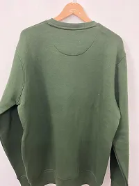 Stylish Green Cotton Sweatshirts For Men-thumb1