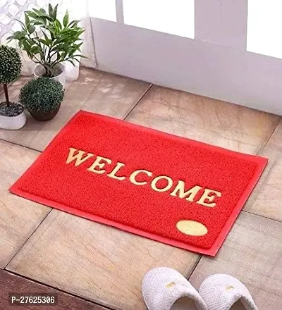 Designer Orange Cotton Solid Door Mats-thumb0