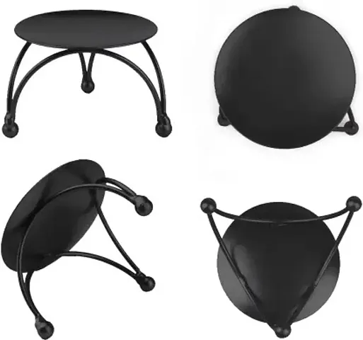 Tealight Holder Candle Table Stand Black Candle Stand (Pack Of 4) Iron Tealight Holder (Black, Pack Of 4)