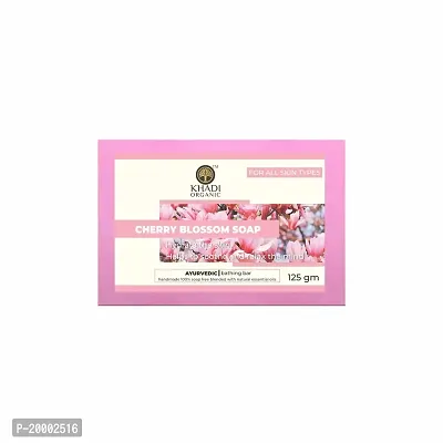 Khadi Organic Cherry Blossom Soap 125g - Natural Handmade Soap for Nourishing and Refreshing Skin (Pack 7, 125G)-thumb5