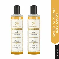 Khadi Natural Sweet Almond Hair  Body Oil (Pack 2, 210ML)-thumb1