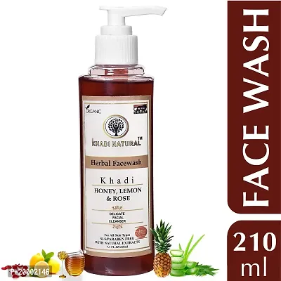 Khadi Natural Face Wash With Honey Lemon Drose 210 ml-thumb0