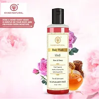 Khadi Natural Rose And Honey Body Wash- Sls  Paraben Free - 210 ml (Pack 1, 210ML)-thumb1