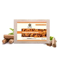 Khadi Organic Sandalwood Soap 125g - Natural, Handmade, and Soothing for Soft, Glowing Skin (Pack 3, 125G)-thumb3