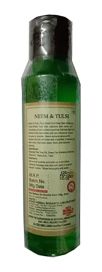 KHADI ORGANIC 100% NATURAL AYURVEDIC HERBAL NEEM  TULSI FACE WASH, SLS and Paraben Free 120ml (Pack of 1)-thumb1