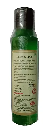 KHADI ORGANIC 100% NATURAL AYURVEDIC HERBAL NEEM  TULSI FACE WASH, SLS and Paraben Free 120ml (Pack of 1)-thumb2