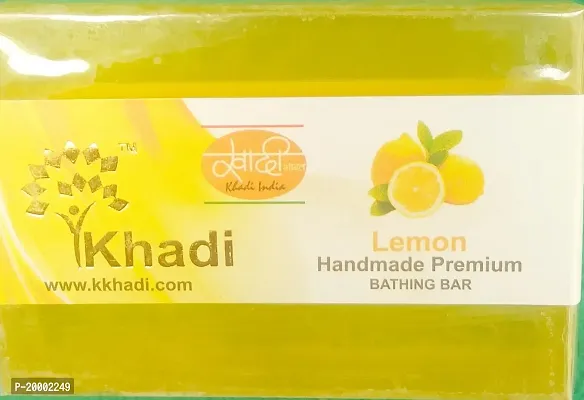 Khadi Natural Herbal Lemon Soap, 125g - Pack of 2