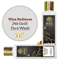 KHADI ORGANIC 100% NATURAL AYURVEDIC HERBAL ULTRA RADIANCE 24K GOLD FACE WASH, SLS and Paraben Free (Pack 1, 210ml)-thumb2