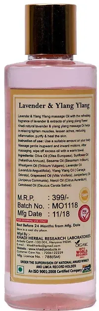 Khadi natural herbal Massage oil men women, 210 ml-thumb1