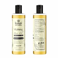 Khadi Natural Vitalising Herbal Hair Oil| Hair Oil for Hair Growth |Paraben  Mineral Oil Free | Suitable for All Hair Types 210 ML Pack 2-thumb2