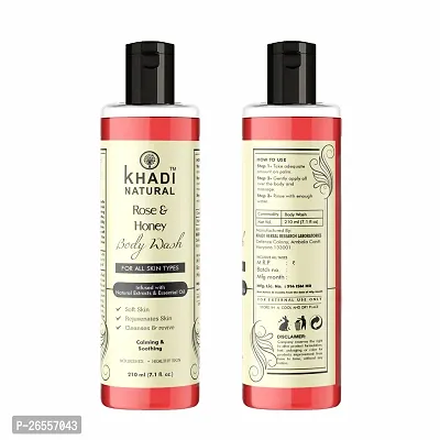 Khadi Natural Rose And Honey Body Wash- Sls  Paraben Free - 210 ml-thumb3