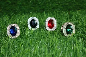 Salvus APP SOLUTIONS Unisex Handmade Metal Scorpio Ring With multicolor Stone Accessory For Men  Women 3-pc (Standard size_Assorted)-thumb1