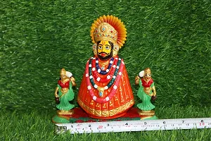 Salvus APP SOLUTIONS Handmade Metal Lord Khatu Shyam Ji Murti/Statue for Pooja, Home-Office Decor (6 Inch)-thumb4