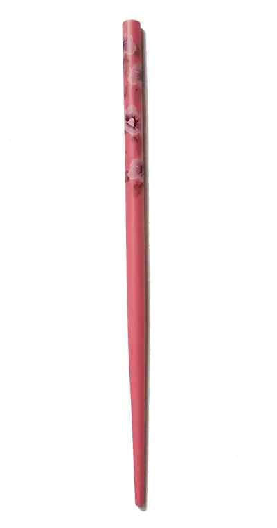 Salvus APP SOLUTIONS Handmade Pink Wooden Leaf Design Hair Stick/Juda Pin for Women  Girls