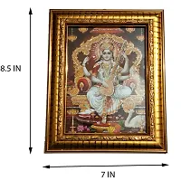 Salvus App SOLUTIONS Beautiful Photo Frame Along with Goddess Saraswati's Picture, Idol Photo Frame(Brown_8.5x7 inch)-thumb1