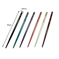 Salvus App SOLUTIONS Wooden Handmade Multicolor Juda Pin/Juda Stick Set for Women & Girls-thumb3