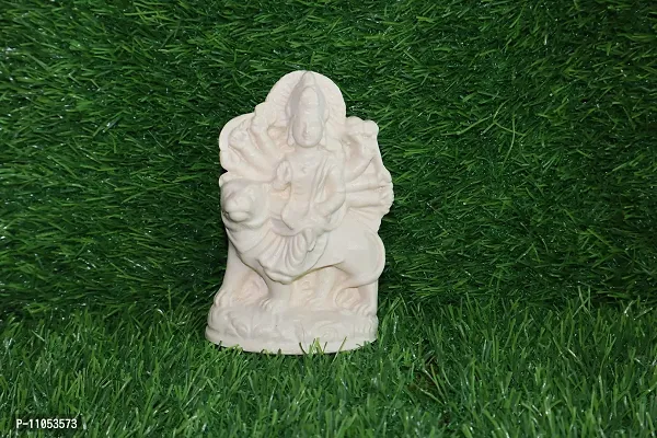 Salvus APP SOLUTIONS Handmade Marble Dust God Maa Durga Statue for Home-Office Decor & Gift Item (4.5 Inches, White)-thumb4