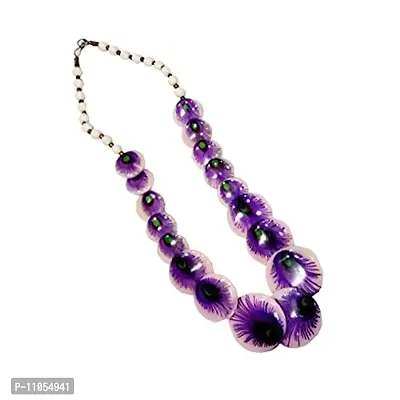 Salvus App SOLUTIONS Unique Onyx Marble Antique Multicolor Stone Necklace for Girls-thumb2
