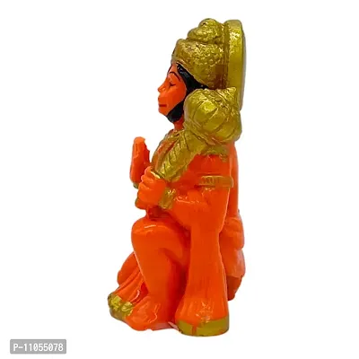 Beautifully Handcrafted Hanuman ji ki murti for Home Temple | Hanuman ji Idols for Car Dashboard for Home D?cor | Marble Hanuman Statue for Home Temple,Office Temple,Workplace and Divine Places-thumb5