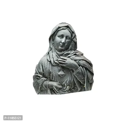 Salvus APP SOLUTIONS Antique Polyresin Mother Mary Idol/Statue for Home, Office Decor & Car Dashboard Idol (2 Inch)
