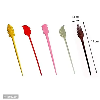 Salvus App SOLUTIONS Marble Made Multicolor Hair Stick Set Hair Stick for Girls-thumb4