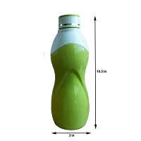 Salvus App Solutions Designed Plastic Green Color Water Bottles for Fridge, Home, Gym, Schools, Unbreakable  Leakproof, 1 Piece (10.5X3 INCH)-thumb1