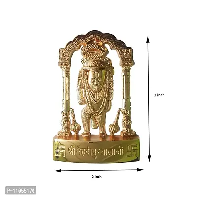 Salvus App SOLUTIONS Metal Handmade Small Shree Mehandipur Balaji Statue/Murti for Pooja, Home-Office Decor & Car Dashboard (2x2 inch)-thumb2