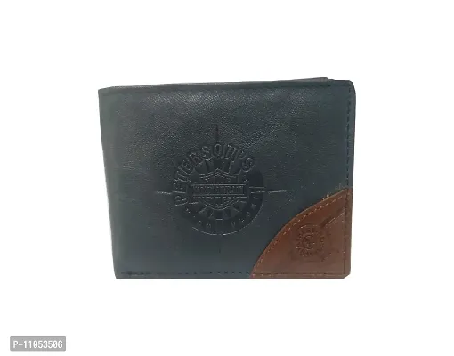 Salvus App SOLUTIONS Peterson Blue Men's Premium Leather Wallet-thumb0