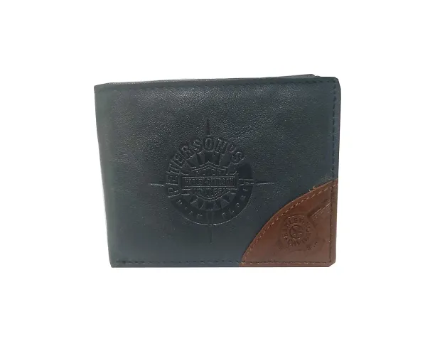 Salvus App SOLUTIONS Peterson Blue Men's Premium Leather Wallet