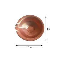 Salvus APP SOLUTIONS Traditional Round Shape Copper Deepak/Diya for Pooja, Home-Office Decor & Gift Showpiece, Set of 2 (Brown) (1 Inch)-thumb1