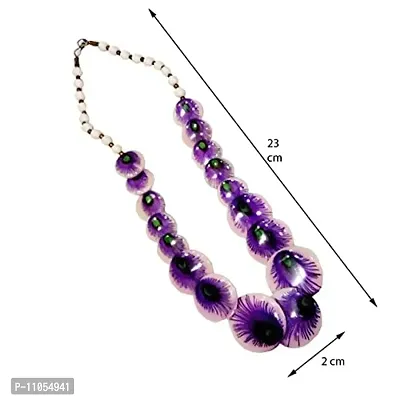 Salvus App SOLUTIONS Unique Onyx Marble Antique Multicolor Stone Necklace for Girls-thumb3