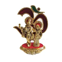 Salvus App SOLUTIONS Golden Metal Multicolor OM Radha Krishna Murti, Statue for Home-Table, Office Decor, Car Dashboard  Gift (7 inch)-thumb4