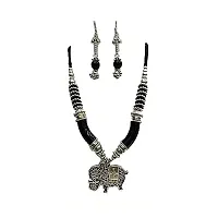 Salvus APP SOLUTIONS Garba Dandia Tribal Design Boho Pattern Oxidised Jewellery Set for Girls & Women-thumb3