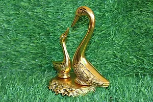 Salvus App SOLUTIONS Metal swan Pair Showpiece/Figurine for Home-Office Decoration & Car Dashboard-thumb3
