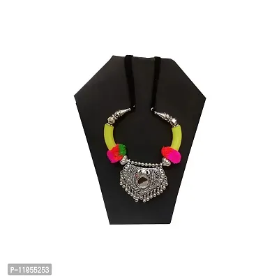 Salvus APP SOLUTIONS Garba Dandia Tribal Design Boho Pattern Oxidised Jewellery Set for Girls & Women (Standard Size)
