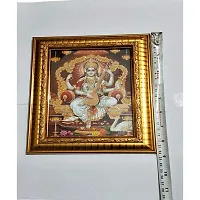 Salvus App SOLUTIONS Beautiful Photo Frame Along with Goddess Saraswati's Picture, Idol Photo Frame(Brown_8.5x7 inch)-thumb2