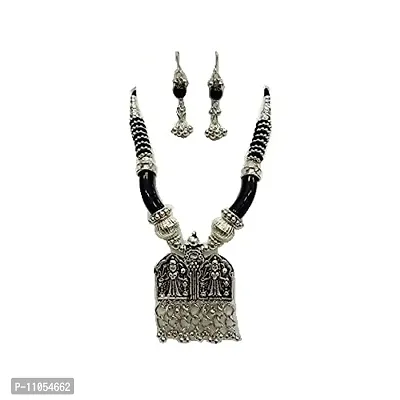 Salvus APP SOLUTIONS Garba Dandia Tribal Design Boho Pattern Oxidised Jewellery Set for Girls & Women