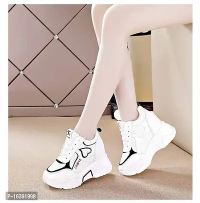 White Love Sneakers for girls and womens-thumb2