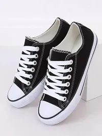Canvas Casual shoes and sneakers for Women and Girls Canvas Shoes For Women  (Black)-thumb2