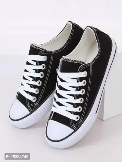 Canvas Casual shoes and sneakers for Women and Girls Canvas Shoes For Women  (Black)-thumb3