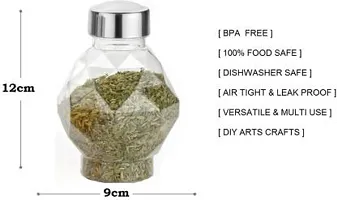 MANVEP Plastic Revolving Spice Rack Storage Jar Condiment Set (Set of 16,Black,350 ml)-thumb1