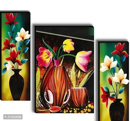 Set of Three Framed Wall Painting for Home Decoration-thumb0