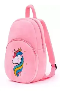 Maaya Unicorn Face preschool kids bag beautiful backpack, Pink-thumb1