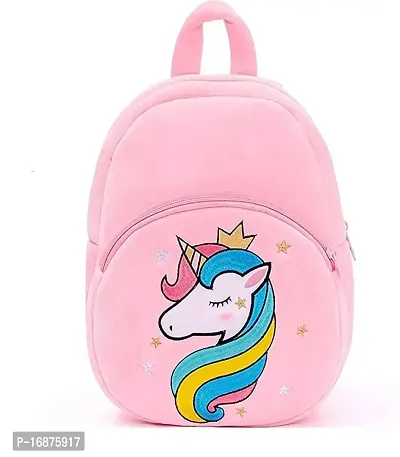 Maaya Unicorn Face preschool kids bag beautiful backpack (Color-Pink)