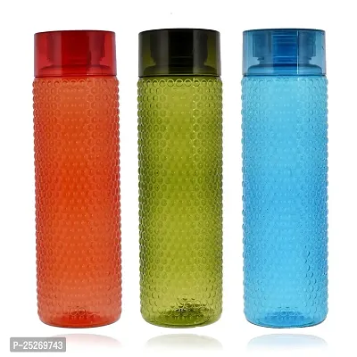 Premium Quality Plastic 1 Ltr Water Bottles Pack Of 3-thumb0