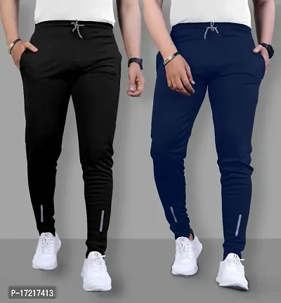 Men Round Neck Round Neck Track Pants And T Shirt Combo